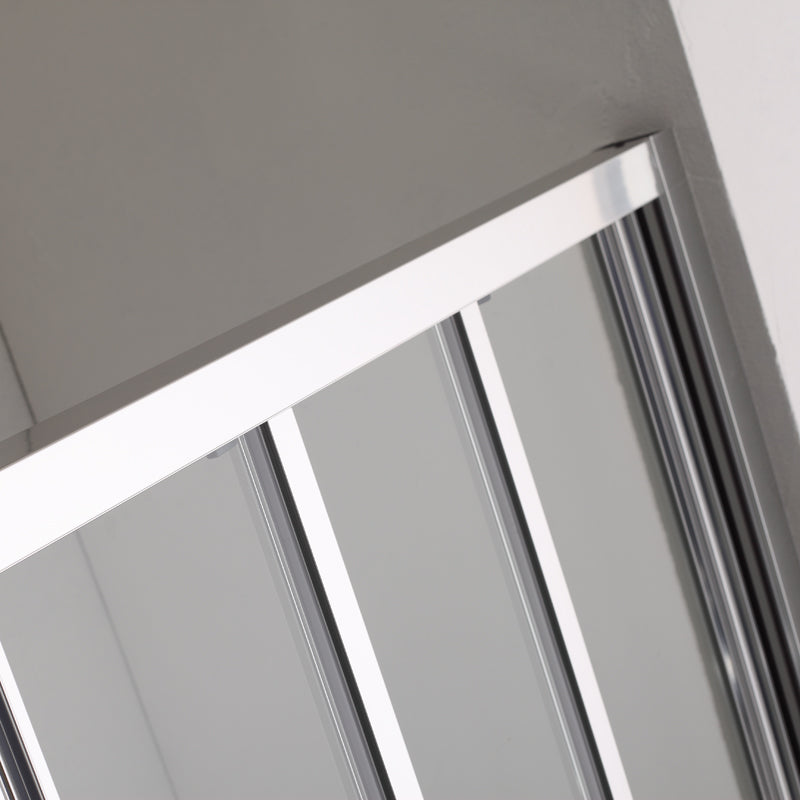 Porta nicchia doccia 90 cm tre ante trasparenti