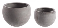 Set2 Vaso Cement Sfera Grigio