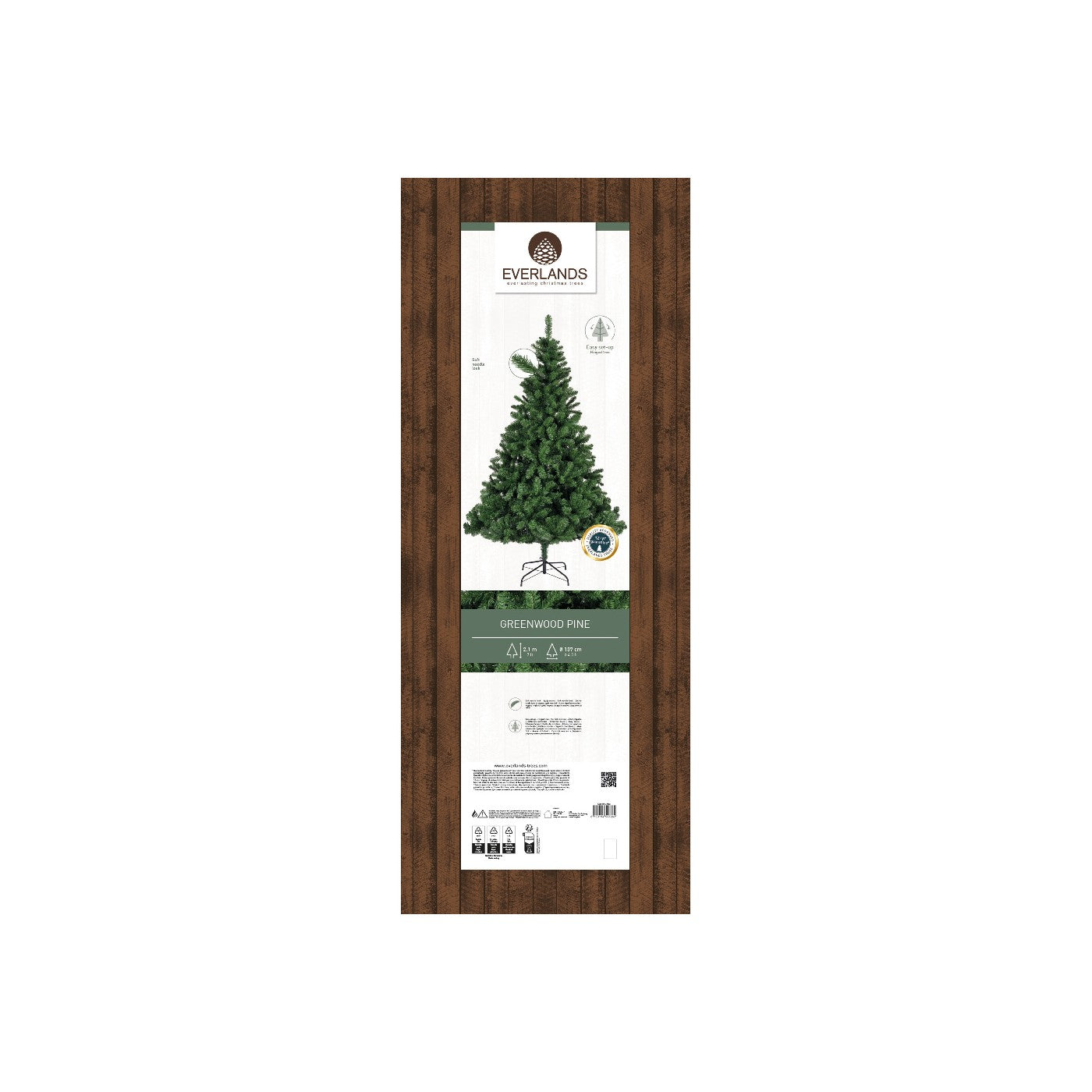 Albero Greenwood Pine D137 H210cm verde