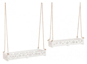 4x Set2 Vassoio Hilaris Rett Bianco Stella