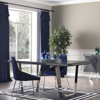 Tavolo grigio laccato lucido 185x95x78h