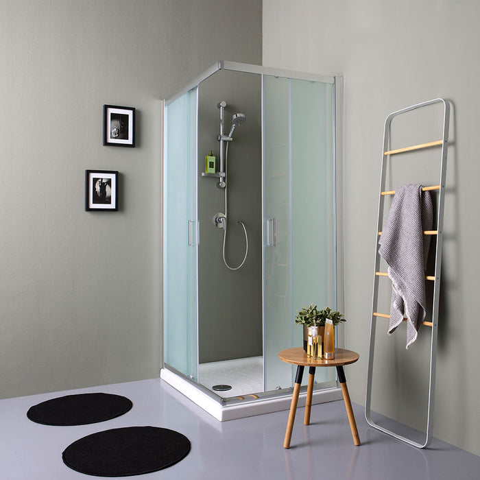 Box doccia rettangolare 120x70 ante satinate