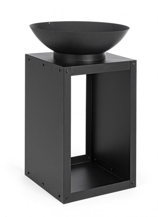 Braciere in acciaio 50x75h cm nero