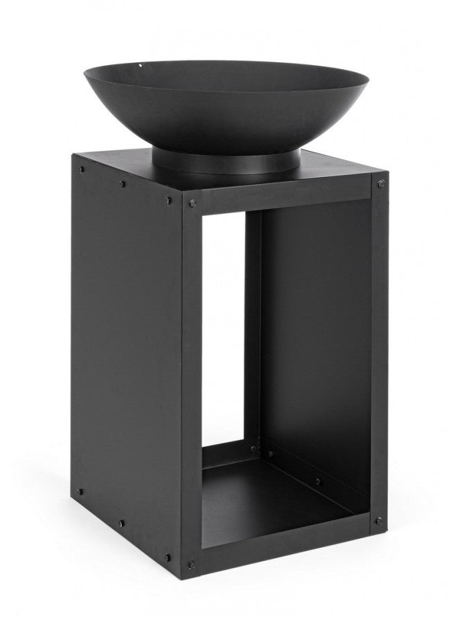 Braciere in acciaio 50x75h cm nero