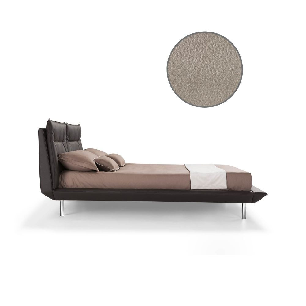 Letto matrimoniale beige 190x12x82 cm