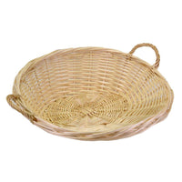 Cesta vallo vimini naturale c/manici tondo cm51/56h19