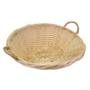 Cesta vallo vimini naturale c/manici tondo cm51/56h19