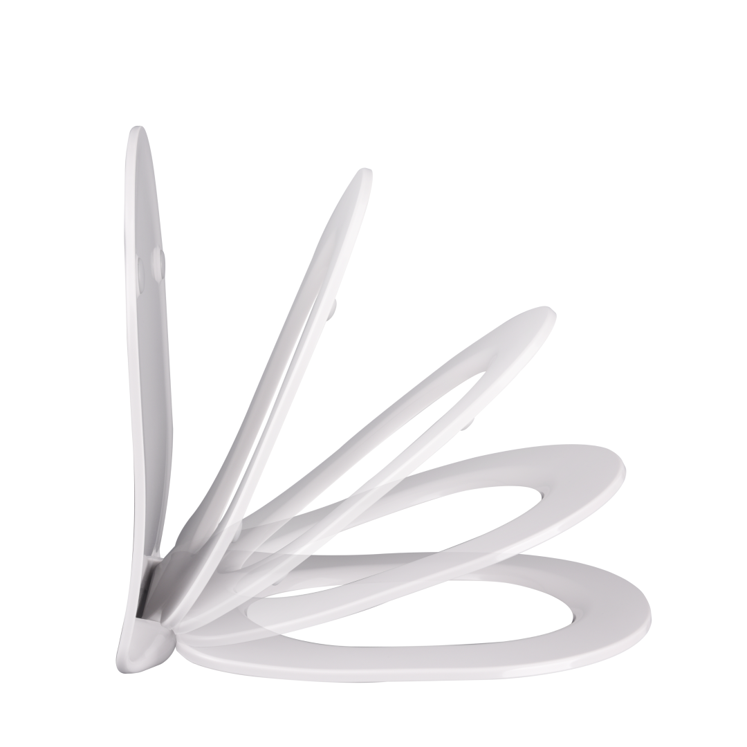 Sedile wc ammortizzato bianco lucido