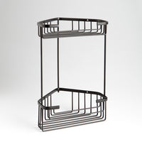 Angoliera portasapone doppia nera per doccia