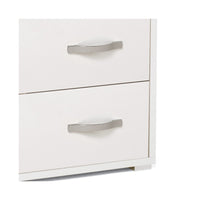 Comodino con 2 cassetti bianco frassinato in legno nobilitato 36x52xH 43
