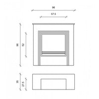 Biocamino design da terra bioetanolo bianco cm 96 x 35 x h 96