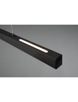 Sospensione Paros Doppia Luce Led Dimmerabile Nero L90 cm Trio Lighting