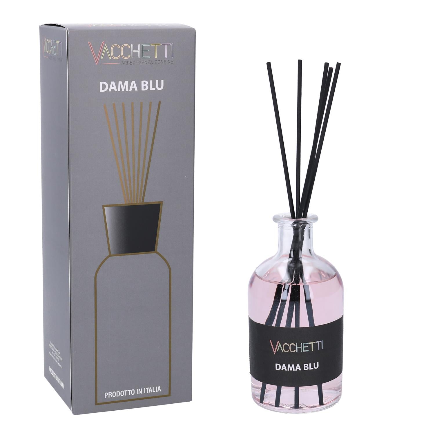 Glass air freshener 250 ml dama blu cmø6h24