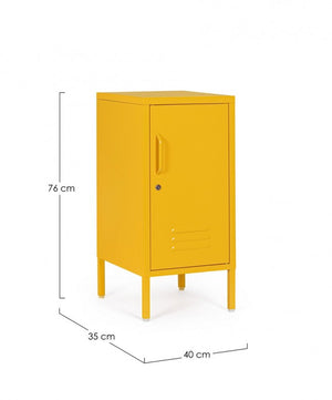 Comodino giallo 40x35x76h in acciaio