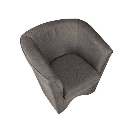 Poltrona Tago in tessuto caffè Enzo 10 H76xL75xP66