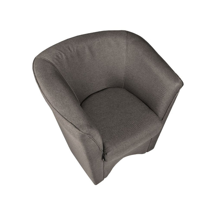 Poltrona Tago in tessuto caffè Enzo 10 H76xL75xP66