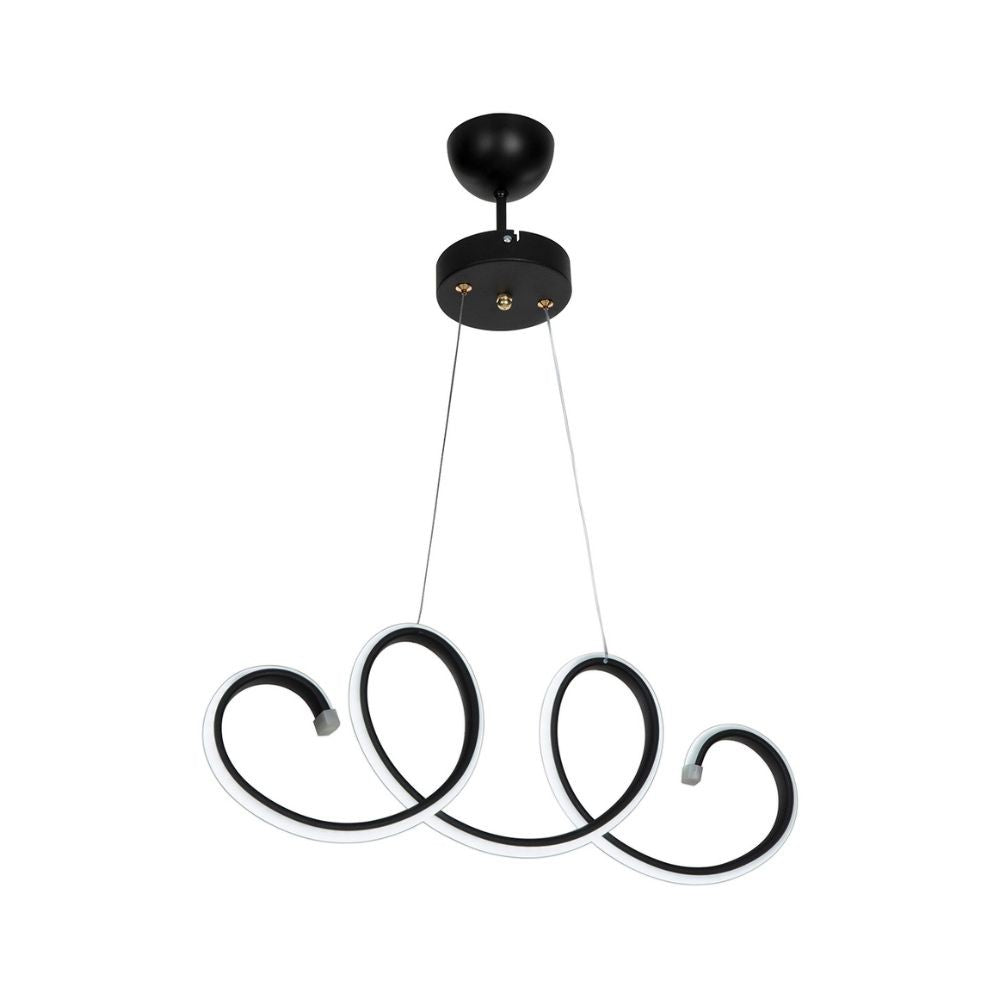 Lampada a sospensione LED Afra forma spirale nera MDL4441 EFFEZ