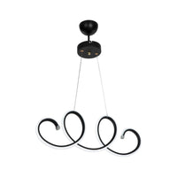 Lampada a sospensione LED Afra forma spirale nera MDL4441 EFFEZ