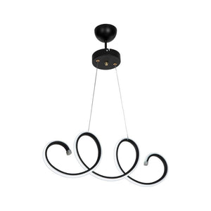 Lampada a sospensione LED Afra forma spirale nera MDL4441 EFFEZ