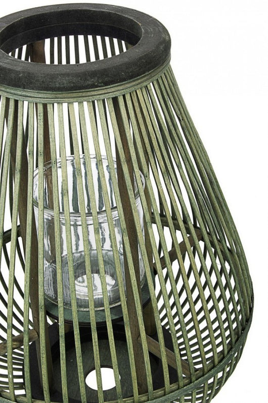4x Lanterna Treppiede Bamboo Ver-Nero H61.5