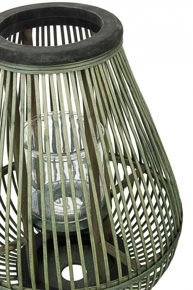 4x Lanterna Treppiede Bamboo Ver-Nero H61.5