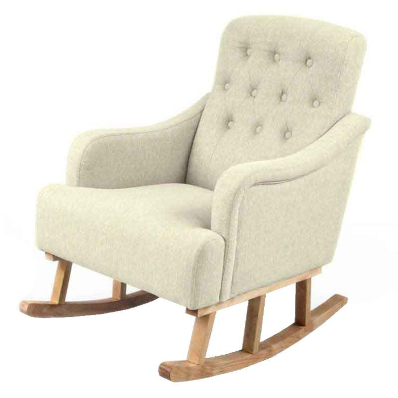 Poltrona a dondolo crema arredo chic cm 62 x 65 x 85 h