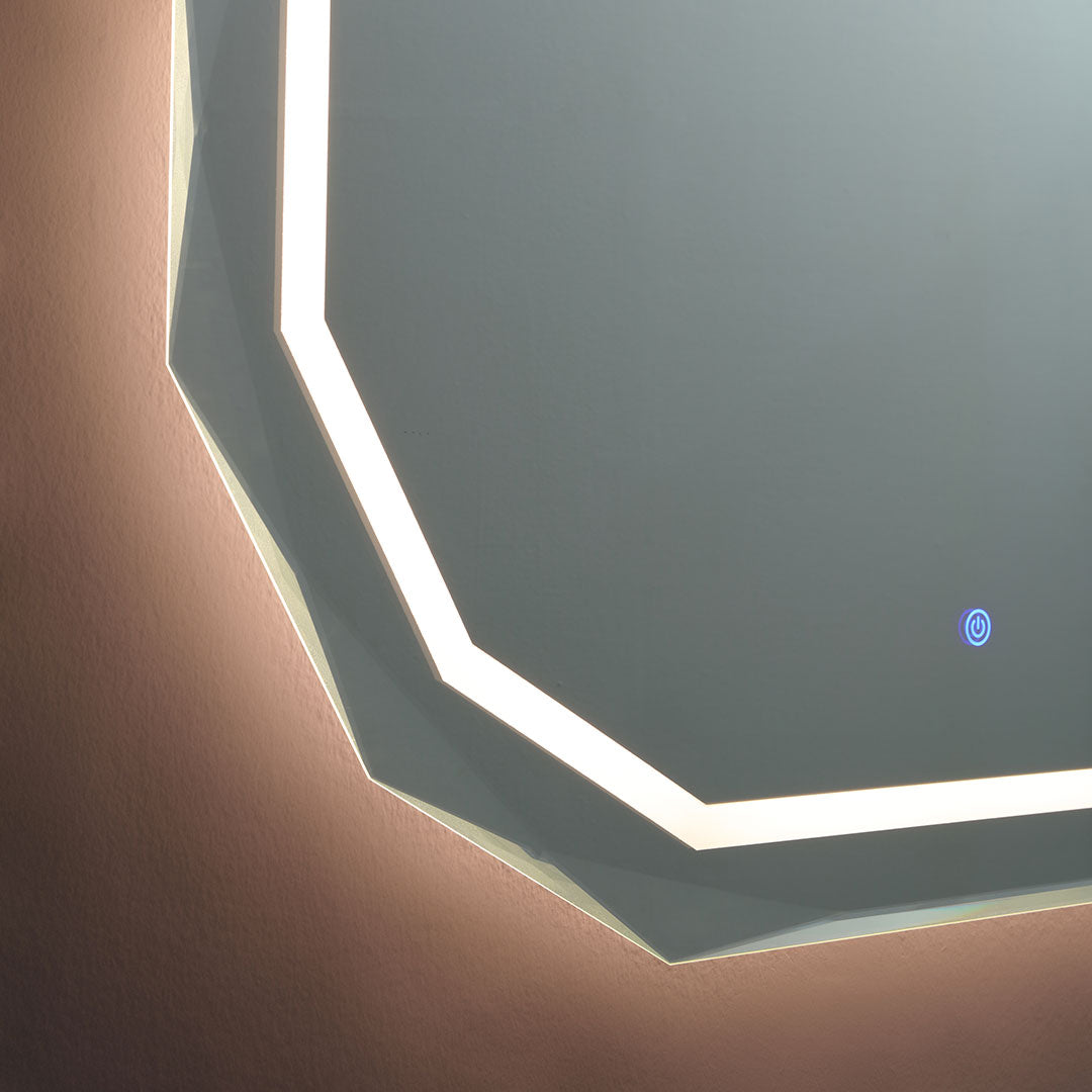Specchio 90x70 con bordo illuminato a led