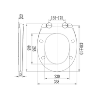 Tavoletta wc universale soft close bianco lucido