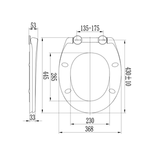 Tavoletta wc universale soft close bianco lucido