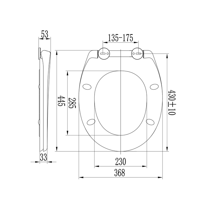 Tavoletta wc universale soft close bianco lucido
