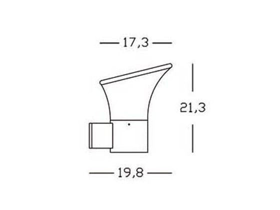 Applique In Alto E27  linea belen  alluminio