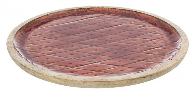 2x Piatto Decorativo Mangus Rosso