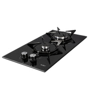 Samet Piano cottura vetro Antek 30  nero 2 bruciatori L52xP30
