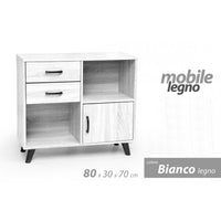 Mobile credenza soggiorno piccolo cm 80 x 30 x 70 h madia bianco