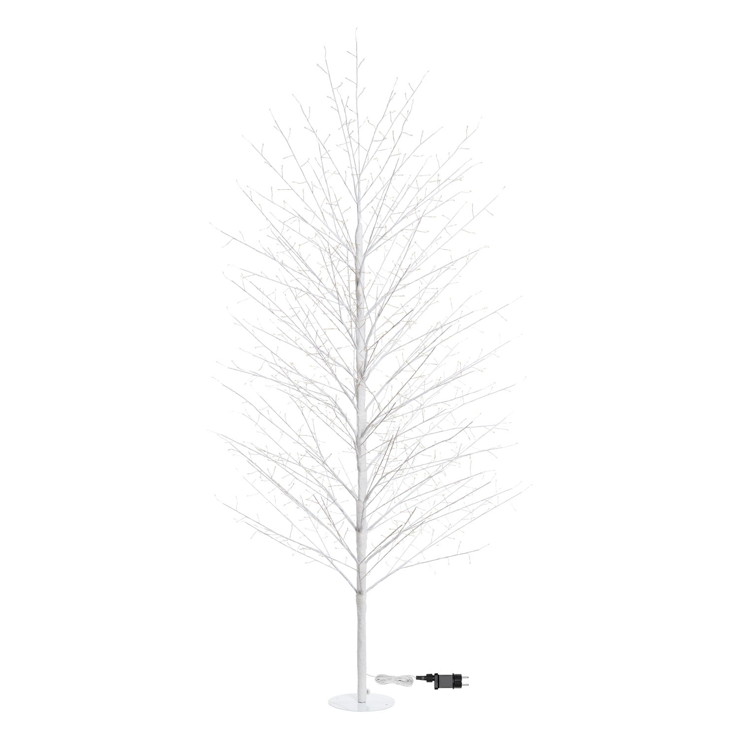 Albero rami bianco 110x200 cm con led