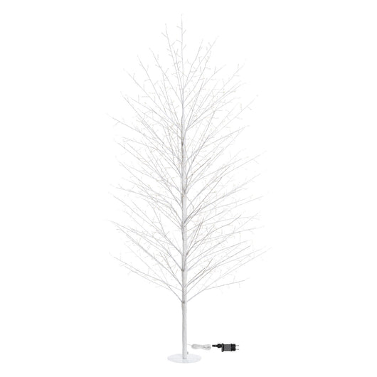 Albero rami bianco 110x200 cm con led
