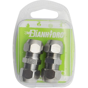 Raccordi diritti doppi con dadi conici