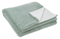 2x Plaid silky verde salvia 180x150