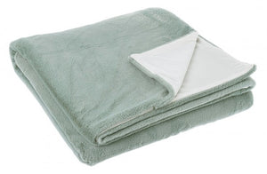 2x Plaid silky verde salvia 180x150