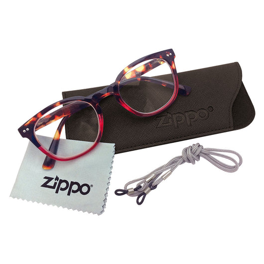 Custodia occhiali lettura nera con cordino