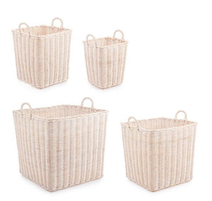 Set di cesti 28x28x36h, 38x38x43h, 48x48x50h, 59x59x57h