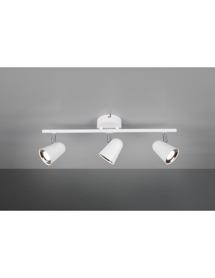 Faretto Toulouse Bianco 3 Spot Led L48 cm Trio Lighting