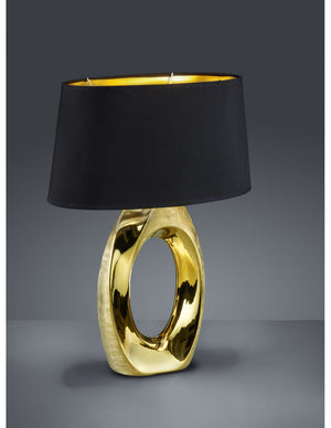 Lampada Da Tavolo Moderna Ceramica Oro Taba H52 cm Trio Lighting