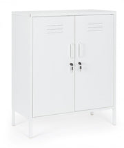 Credenza bianca 40x80x101,5h in acciaio