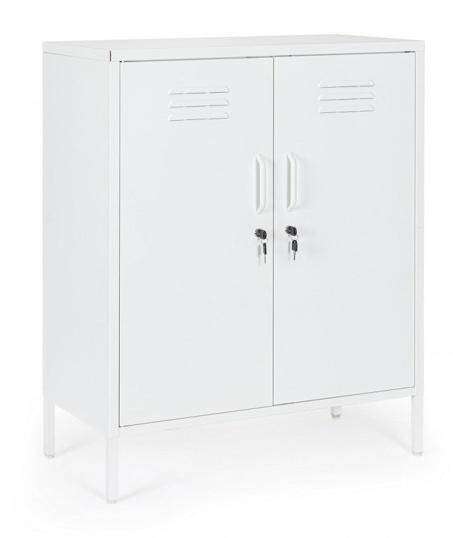 Credenza bianca 40x80x101,5h in acciaio