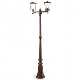 Lampada da esterno in alluminio pressofuso con diffusori in vetro trasparente ruggine