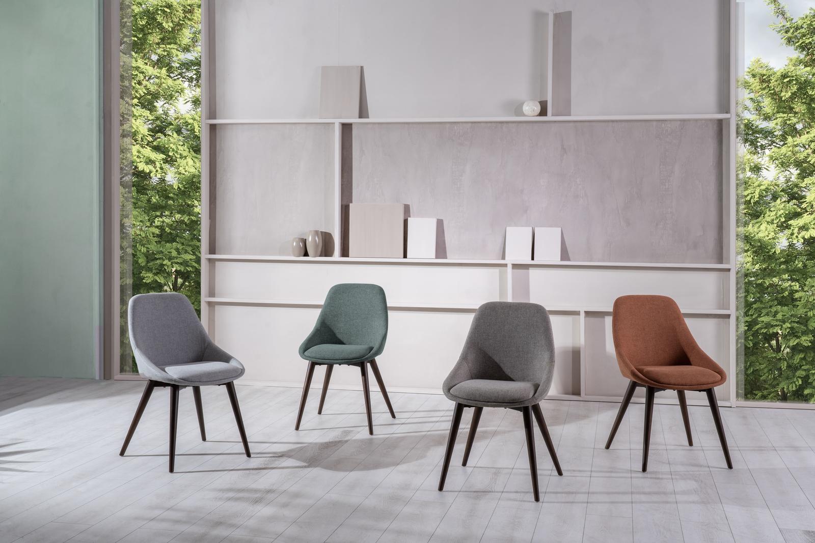 4x Sedia in Tessuto - 58cm x 49cm x 85cm