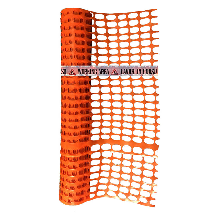 Rete delimitazione cantiere 1,2x50 mt arancio