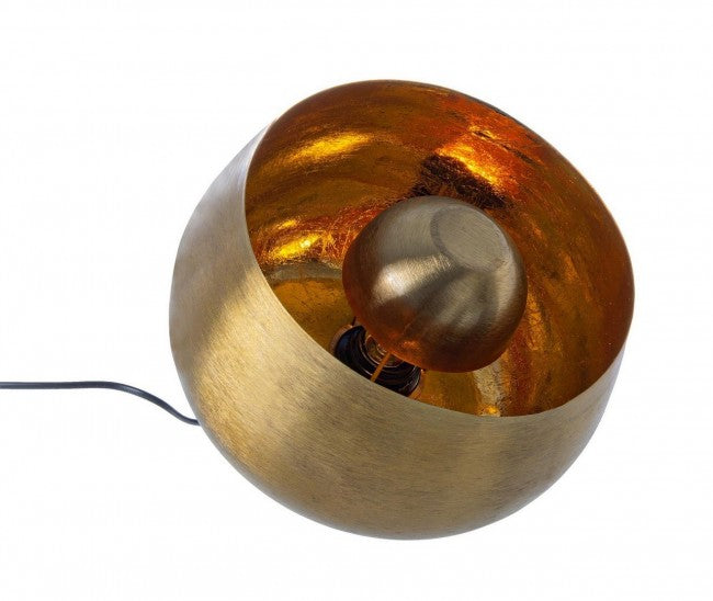 Lampada tavolo Ishan oro D.28x24.5h in metallo
