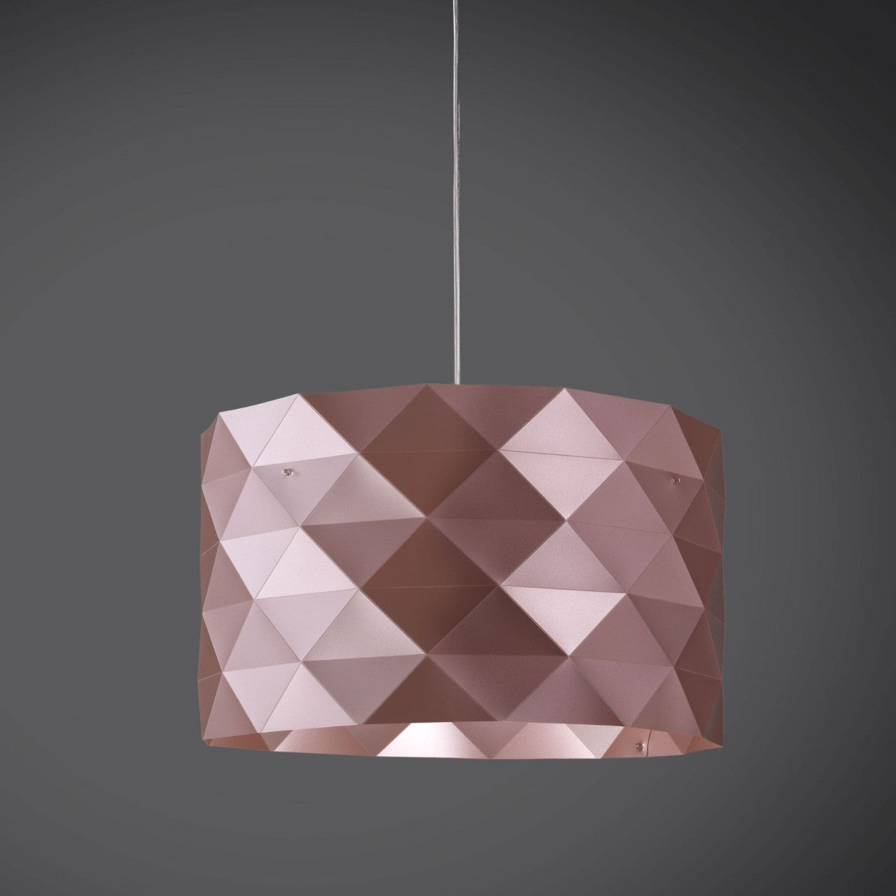 Sospensione Pink Metal in Metallo cromato Cm. 40 x 25h